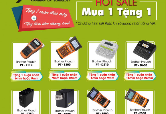 Khuyến mãi "Tặng Nhãn in khi mua Máy in nhãn Brother"