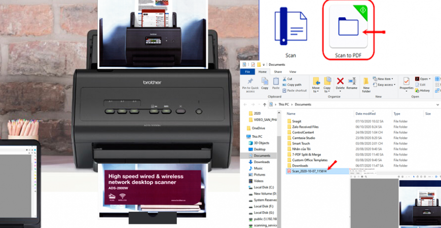 Hướng dẫn quét tài liệu thành file hình ảnh đơn giản nhất bằng máy scan chuyên dụng Brother