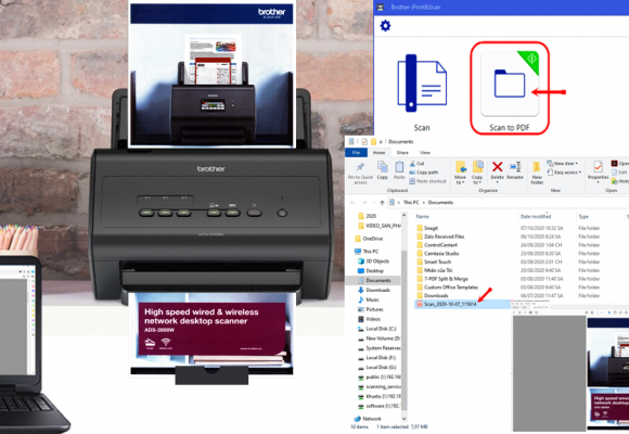Hướng dẫn quét tài liệu thành file hình ảnh đơn giản nhất bằng máy scan chuyên dụng Brother