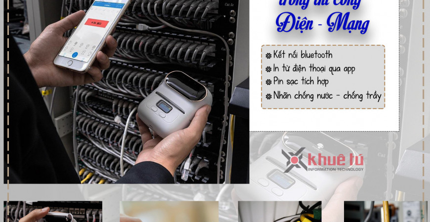 Giải pháp in nhãn đánh dấu dây bằng Máy In Nhãn Di Động M110,M200 trong ngành điện và viễn thông