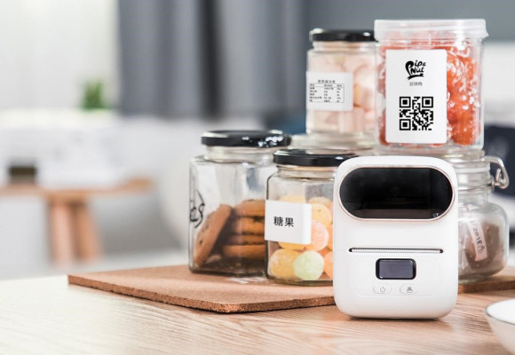 In tem dán hộp nhựa, chai lọ, in tem dán bao bì sản phẩm với máy in nhãn di dộng M110/M200