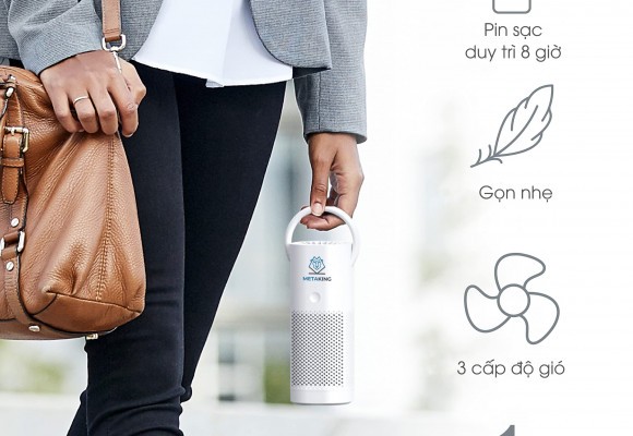 Máy lọc không khí di động METAKING Mini - Hít thở nguồn không khí sạch mọi lúc mọi nơi