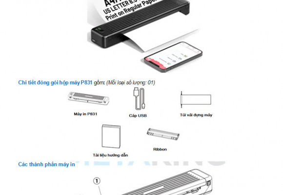 Hướng Dẫn Cài Đặt & Sử Dụng Máy In Di Động P831