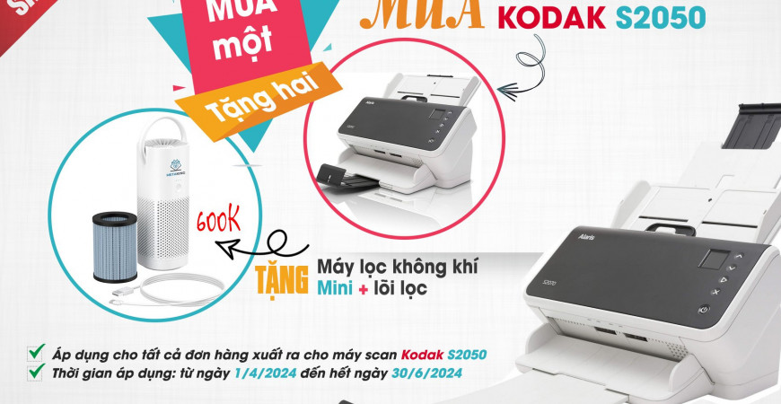 Khuyến mãi Kodak S2050 - Mua S2050 - Tặng Máy Lọc Không Khí Mini + Lõi lọc dự phòng