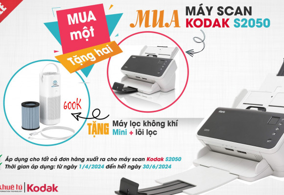 Khuyến mãi Kodak S2050 - Mua S2050 - Tặng Máy Lọc Không Khí Mini + Lõi lọc dự phòng