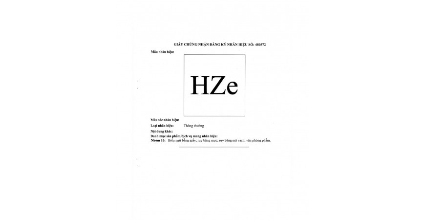 Nhãn in HZe của KHUÊ TÚ chính thức được bảo hộ nhãn hiệu từ năm 2024 bởi Cục Sở Hữu Trí Tuệ