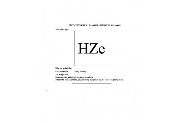 Nhãn in HZe của KHUÊ TÚ chính thức được bảo hộ nhãn hiệu từ năm 2024 bởi Cục Sở Hữu Trí Tuệ