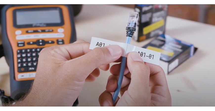 Brother PT-E560BTVB: Hướng dẫn in nhãn dán cáp kiểu cờ (Cable Flag) thi công Điện - Mạng dễ dàng