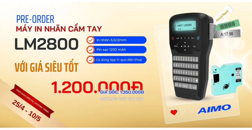 AIMO LM2800 - Chạm Đến Sự Hoàn Hảo Với Công Nghệ In Nhãn Mới