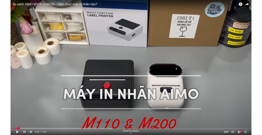 So sánh máy in nhãn cầm tay AIMO M110 và M200 – Nên chọn mẫu nào?