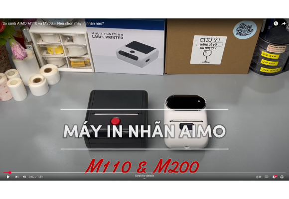 So sánh máy in nhãn cầm tay AIMO M110 và M200 – Nên chọn mẫu nào?