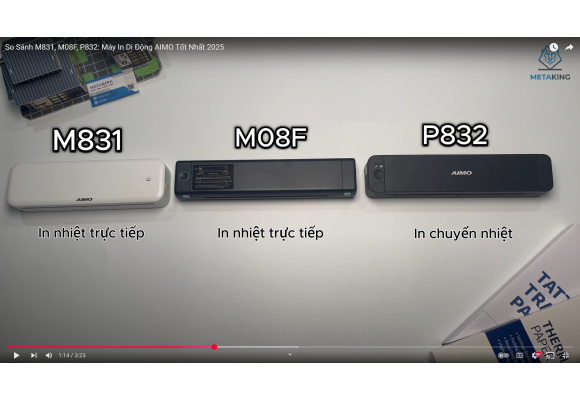 So Sánh M831, M08F, P832: Máy In Di Động AIMO Tốt Nhất 2025